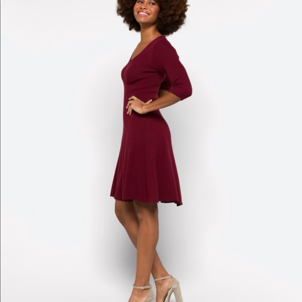 NWT STITCHES&STRIPES Rebekah Ribbed Midi Dress
S | Burgundy